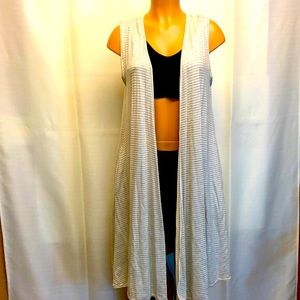 HONEY & LACE XL CARDIGAN WOMEN SLEEVELESS GRAY 🌺